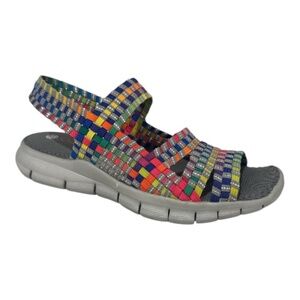 Bernie Mev Cindy Rainbow Woven Comfort Sandals – Memory Foam Lightweight NWB